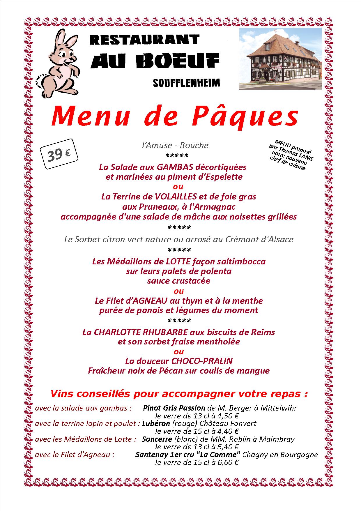 Restaurant Au Boeuf Soufflenheim Actualités